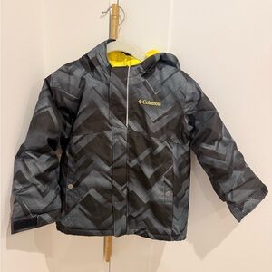 Columbia Kids' Black and Gray Patterned Puffer Jacket